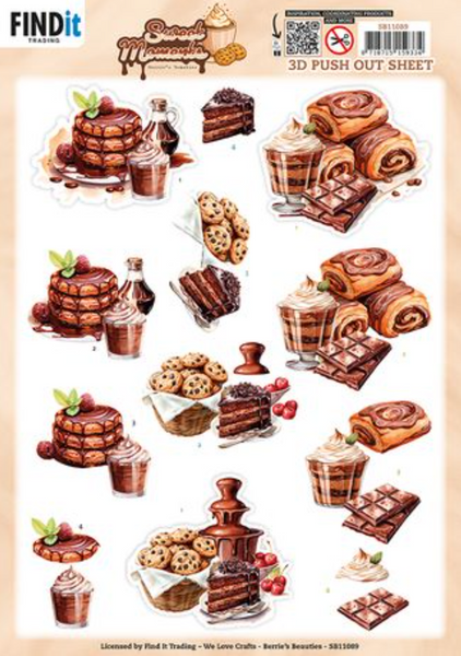 Find It Trading - Sweet Moments - 3D Pushout Sheet - Sugar Treats - SB11089