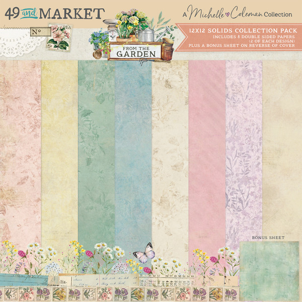 49 And Market - Solids Collection Pack 12"X12" - From the Garden - FTG-35292