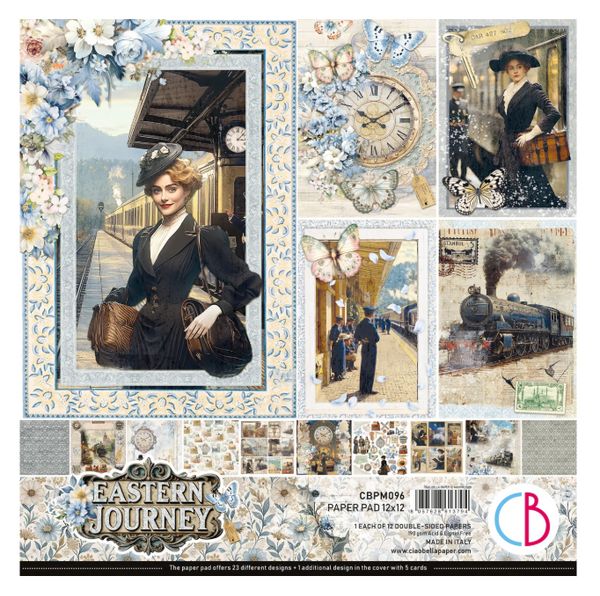 Ciao Bella -Paper Pad 12x12 12/Pkg- Eastern Journey - CBPM096f