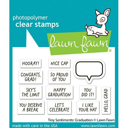Lawn Fawn - Clear Stamp & Die Bundle - Tiny Sentiments: Graduation - LF4082/LF4083