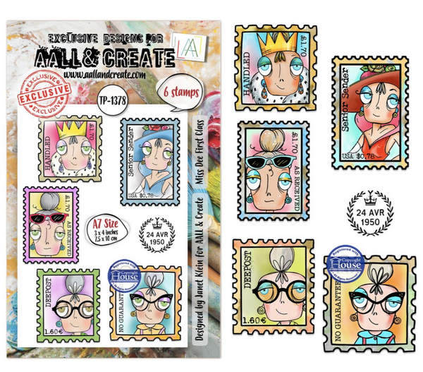 AALL & Create - A7 Photopolymer Clear Stamp Set - Miss Dee First Class - TP-1378