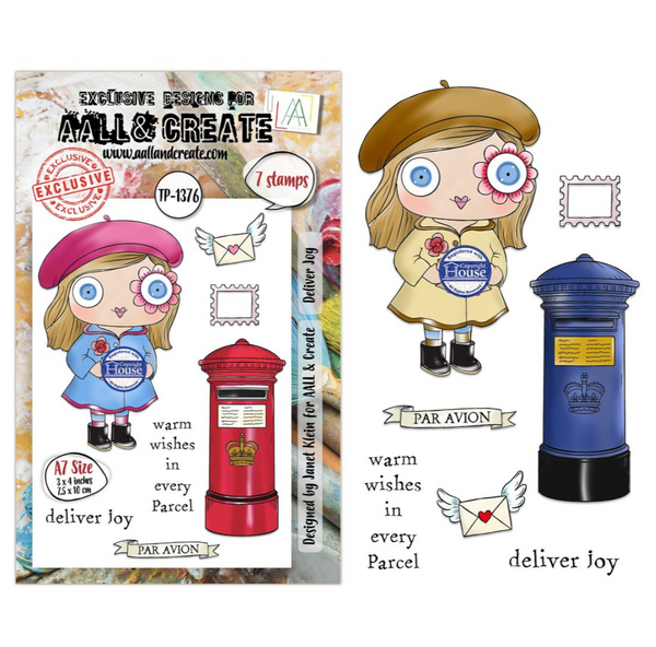 AALL & Create - A7 Photopolymer Clear Stamp Set - Deliver Joy - TP-1376