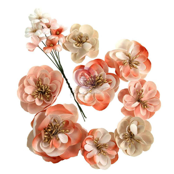 Prima - The 3 Girls Tale - Flowers 9/Pkg - Homegrown - Apple Blossom Garden - 683627