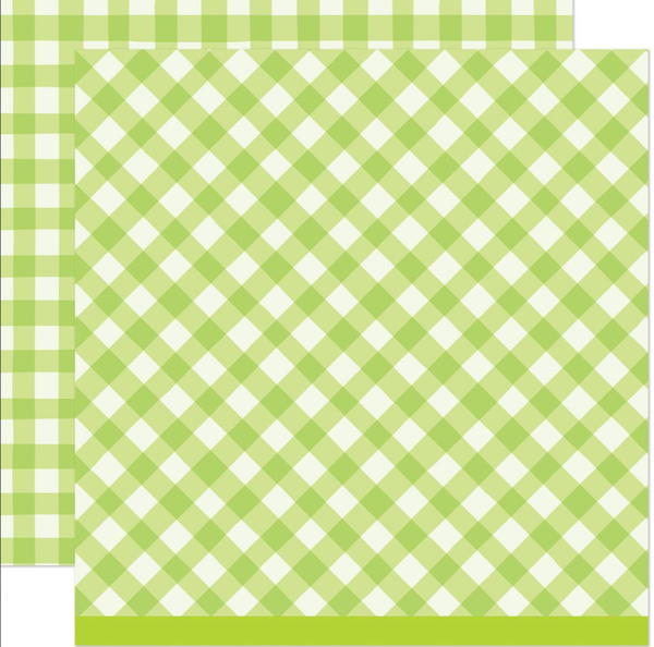 Lawn Fawn - Double -Sided Paper Pack 12"X12 - Giddy for Gingham - Sandwiches - LF4013