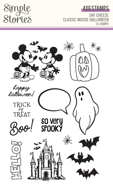 Simple Stories- Stamp Set - Say Cheese Classic Mouse Halloween - 27217