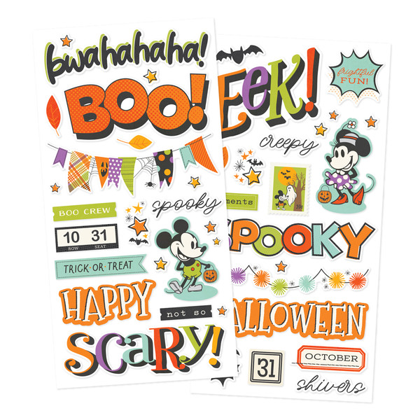 Simple Stories - Foam Stickers 43/Pkg - Say Cheese Classic Mouse Halloween - 27221