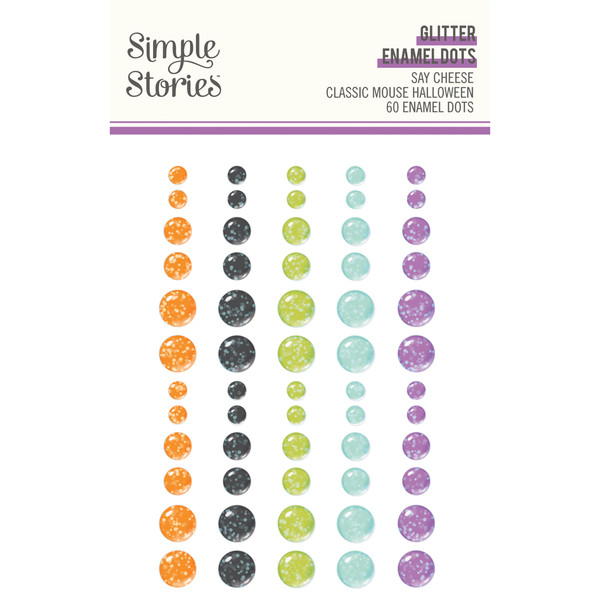 Simple Stories - Glitter Dots 60/Pkg - Say Cheese Classic Mouse Halloween - 27223