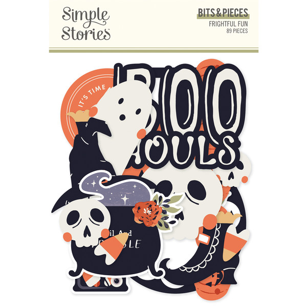 Simple Stories- Bits & Pieces 89/Pkg - Frightful Fun - 27310