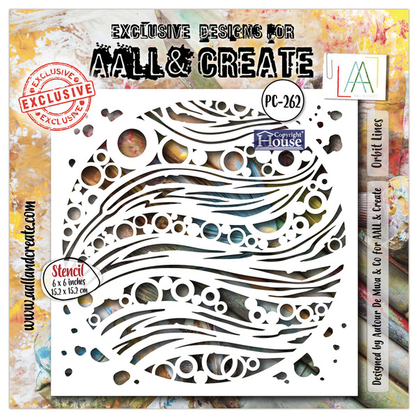 AALL & Create Stencil 6"X6" - Quantum Wheel - ALLPC262