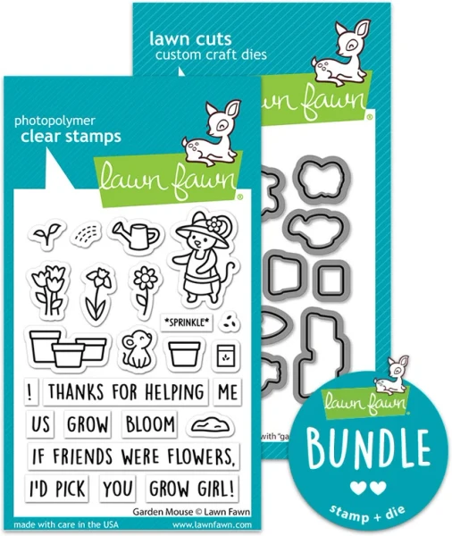 Lawn Fawn - Stamp & Die Bundle - Garden Mouse - LF3364/3365