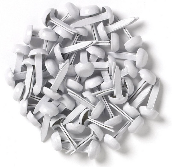 Doodlebug - Mini Brads .125" 25/Pkg - Lilly White