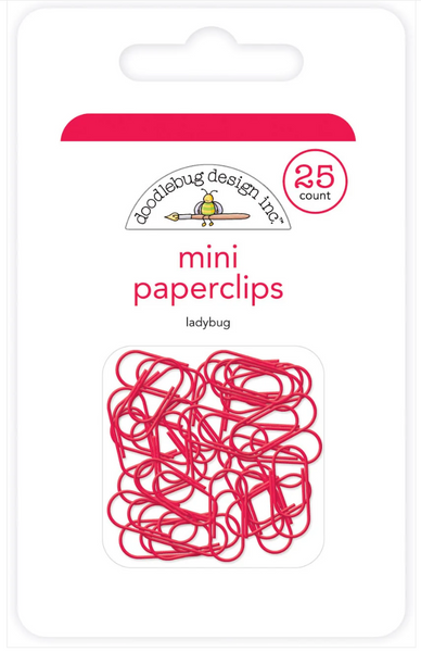 Doodlebug - Mini Paper Clips 25/Pkg - Ladybug