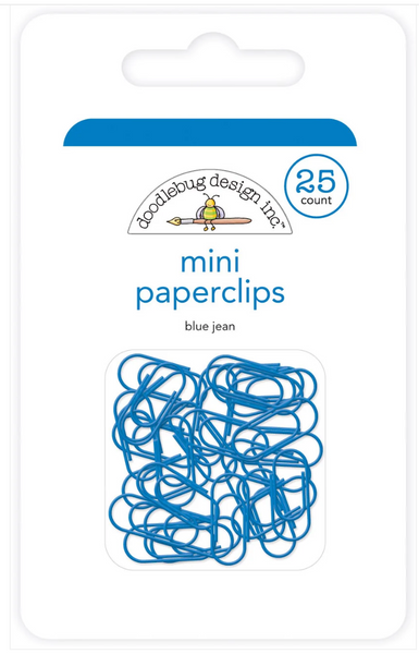 Doodlebug - Mini Paper Clips 25/Pkg - Blue Jean