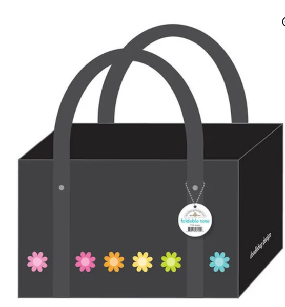 Doodlebug - Foldable Tote - Daisies - 7134