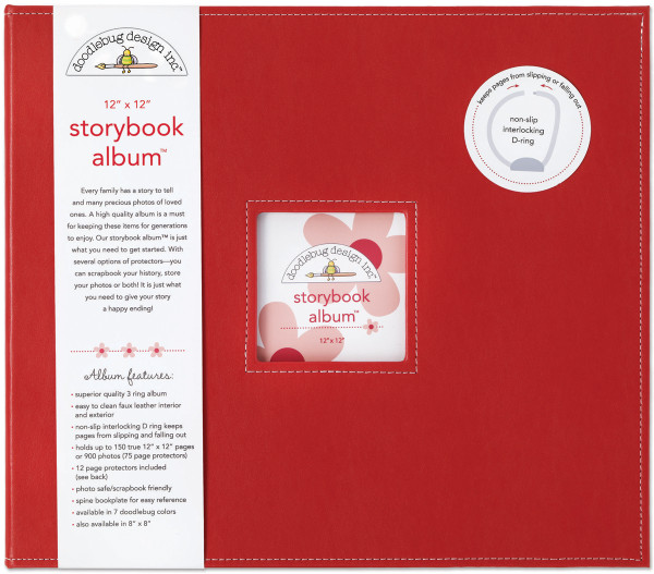 Doodlebug - Storybook D-Ring Album 12"X12" - Ladybug - 2724