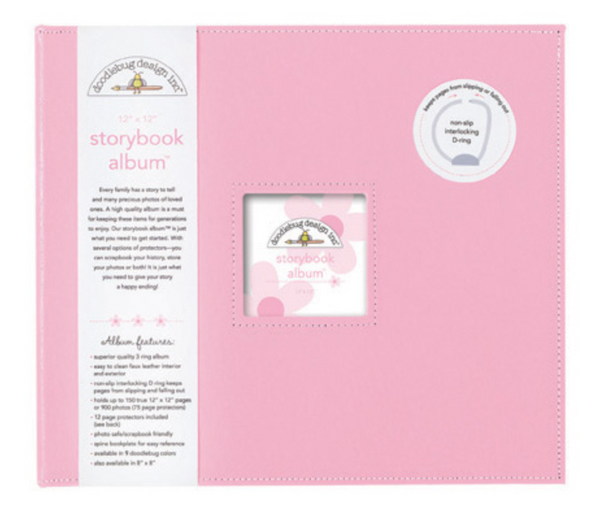 Doodlebug - Storybook D-Ring Album 12"X12" - Cupcake - 3198
