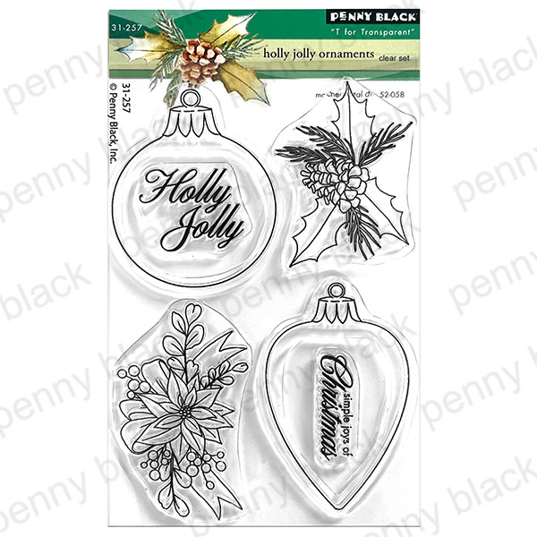 Penny Black Clear Stamps - Holly Jolly Ornaments - 31-257