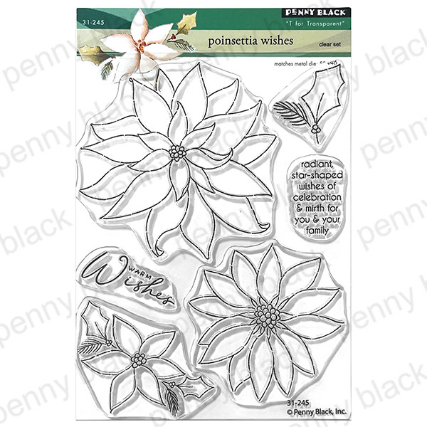 Penny Black Clear Stamps - POINSETTIA WISHES - 31-245