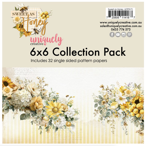 Uniquely Creative - Collection Pack 6x6 - Sweet As Honey - UCP3171