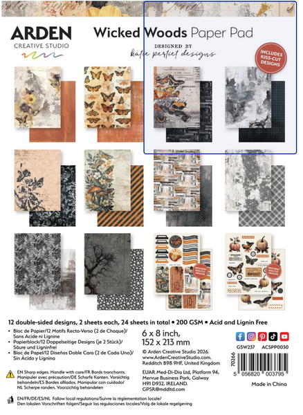 Katie Pertite - Arden - Paper Pad 6x8 - Wicked Woods - ACSPP0030