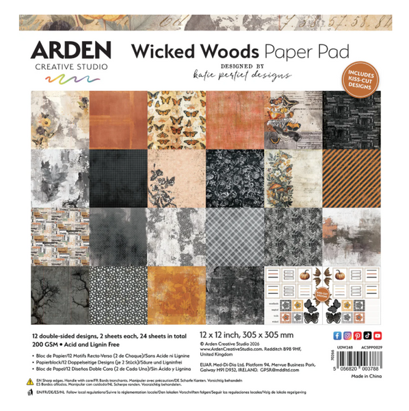 Katie Pertite - Arden - Paper Pad 12x12 - Wicked Woods  - ACSPP0029