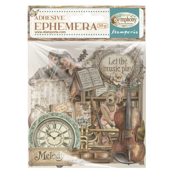 Stamperia - Printed Adhesive Decorative Ephemera - Symphony - DFLCT84