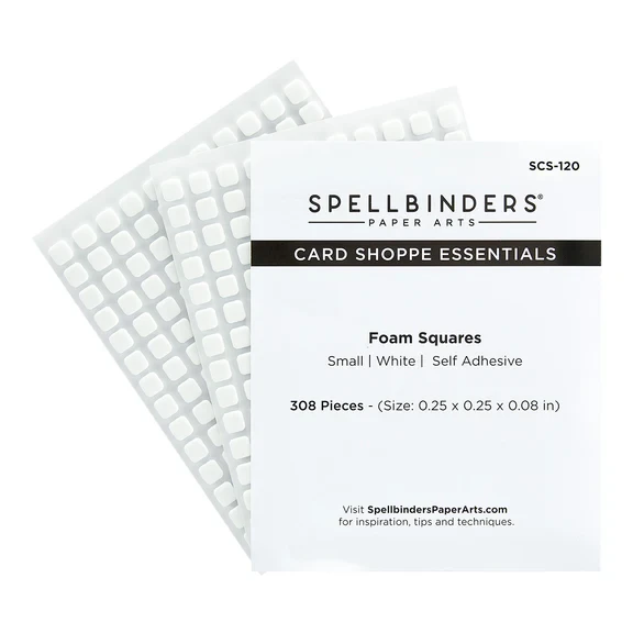 White Foam Adhesive Squares - Small - .25" - SCS-120
