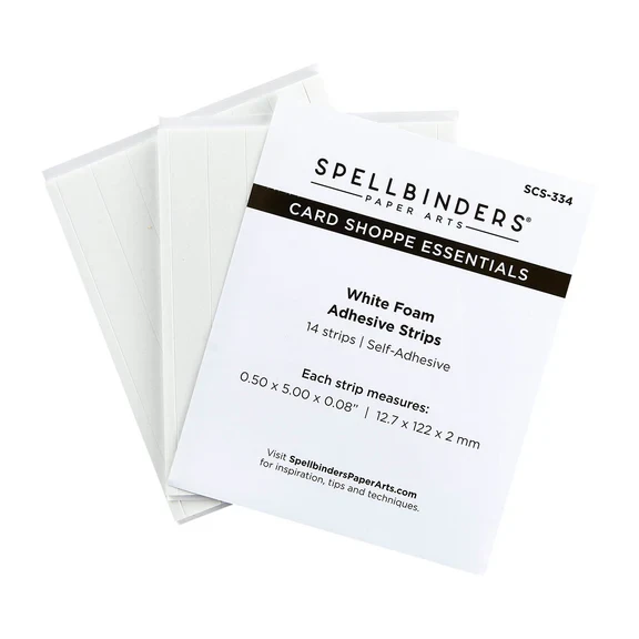 Spellbinders White Foam Adhesive Strips - .5" - SCS-334
