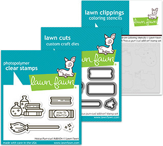 Lawn Fawn - Stamp, Die & Die Bundle - Hocus Purr-cus! Add-on - LF4189/LF4190/LF4191