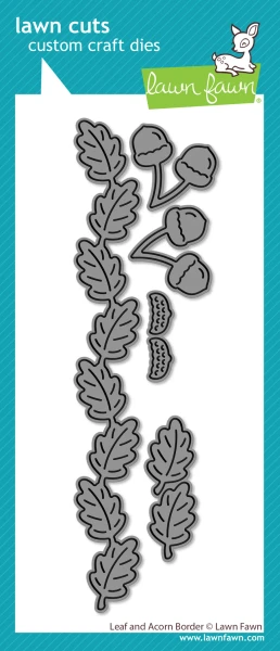Lawn Fawn - Die Set - Leaf and Acorn Border - LF4211