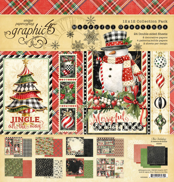 Graphic 45 - 12×12 Collection Pack - Merry-ful Greetings - 4503285
