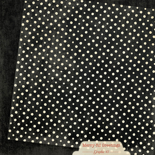 Graphic 45 - Double-Sided Card Stock 12x12 - Charcoal Black Patterns & Solids - Merry-ful Greetings - 4503267