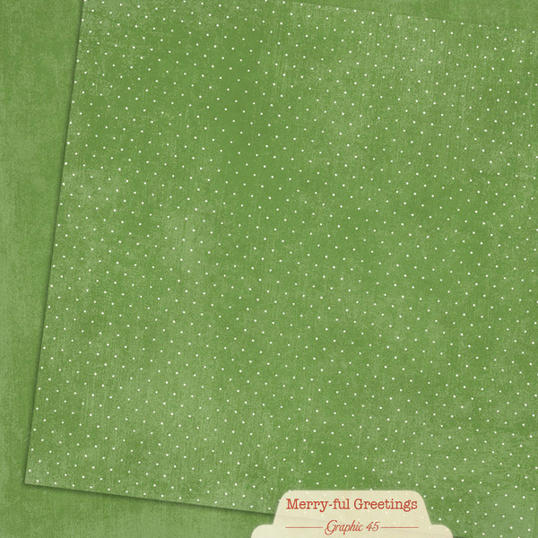 Graphic 45 - Double-Sided Card Stock 12x12 - Pine Green Patterns & Solids - Merry-ful Greetings - 4503268
