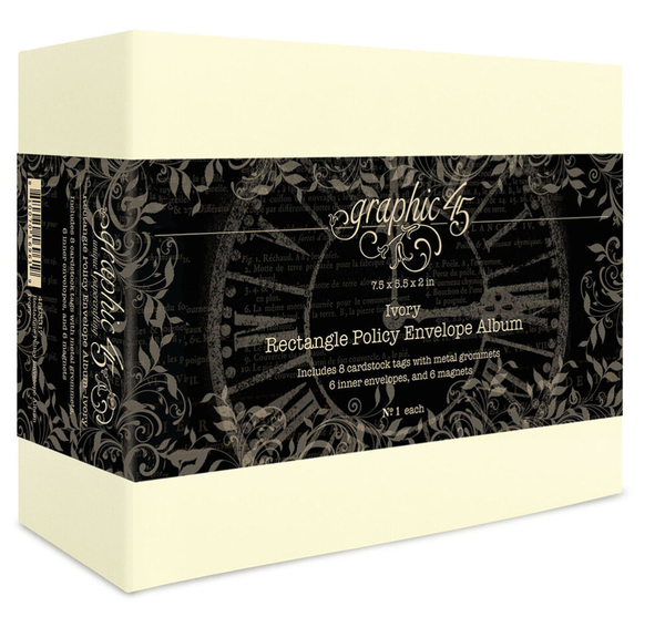 Graphic 45 - Staples - Policy Envelope Album - Ivory - 4503317