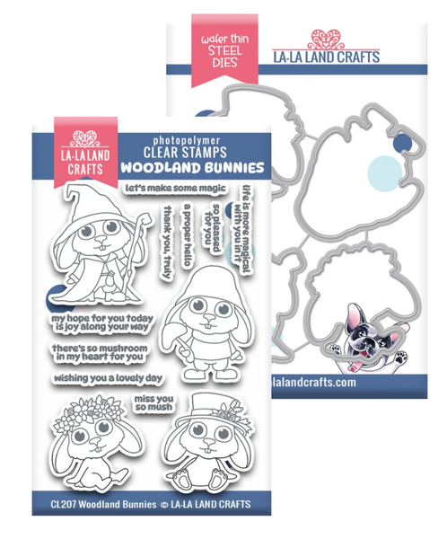 La La Land - Stamp/Die Bundle  - Woodland Bunnies - CL207/8998