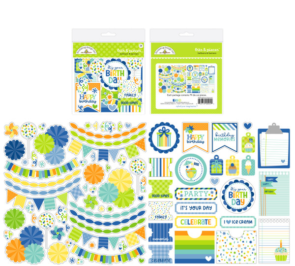 Doodlebug - Balloons & Banners - Bits & Pieces - 9204