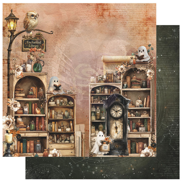 Prima Marketing - Double Sided Cardstock 12x12 - Made of Magic - Magic on the shelves - 685027