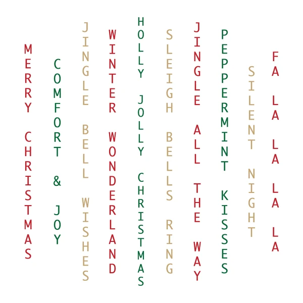 LDRS Creative - Holiday Vertical Sentiments 4x4 Stamps - 3637