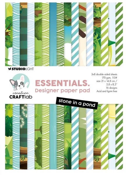 Studio Light - Designer Paper Pad - Stone in a Pond - CCL-ES-DPP428