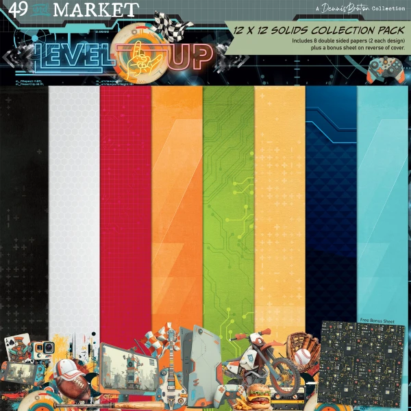 49 & Market - 12x12 Solids Collection Pack - Level Up - DLU-36466