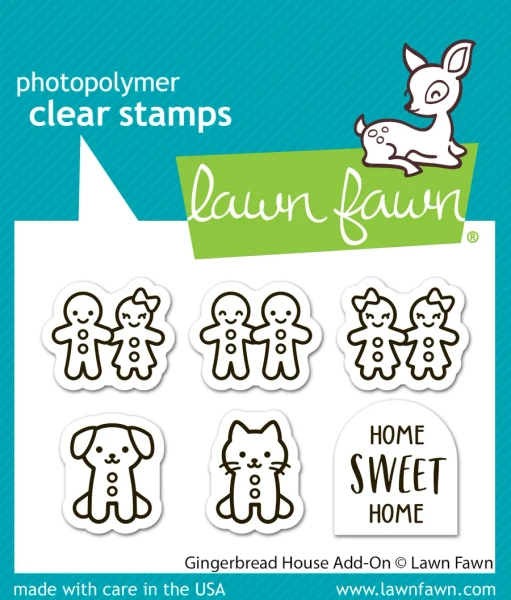 Lawn Fawn - Stamp Set - Gingerbread House Add-On - LF4259