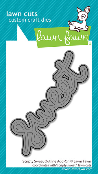 Lawn Fawn - Lawn Cuts Dies -  Scripty Sweet Outline add-on - LF4275