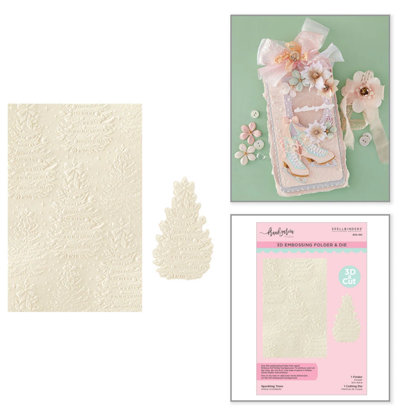 Spellbinders - Embossing Folder & Die - Sparkling Trees - E3D-190