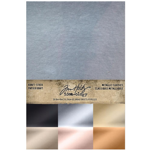 Idea-Ology Kraft-Stock Stack Cardstock Pad 6x9 24/Pkg-Metallic Classics