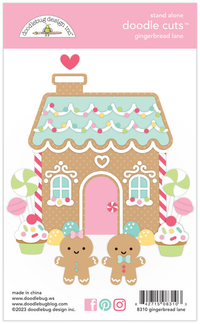 Doodlebug - Doodle Cuts Dies - Gingerbread Kisses - Gingerbread Lane  (DB8310)