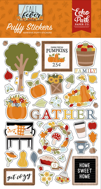 Welcome Autumn Puffy Stickers - Echo Park Paper Co.