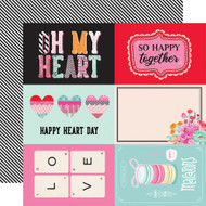 Simple Stories Double-Sided Cardstock 12"X12"- Heart Eyes - 4"X6" Elements - EYE12-19413