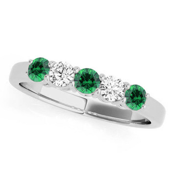 5 stone wedding band set in 14k gold 5 stone wedding band set in 14k gold