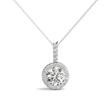 Halo pendant with Lab-Grown Diamond 14k gold Halo pendant with Lab-Grown Diamond 14k gold