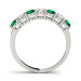 7 stone  diamond and emerald ring    14k gold 7 stone  diamond and emerald ring    14k gold